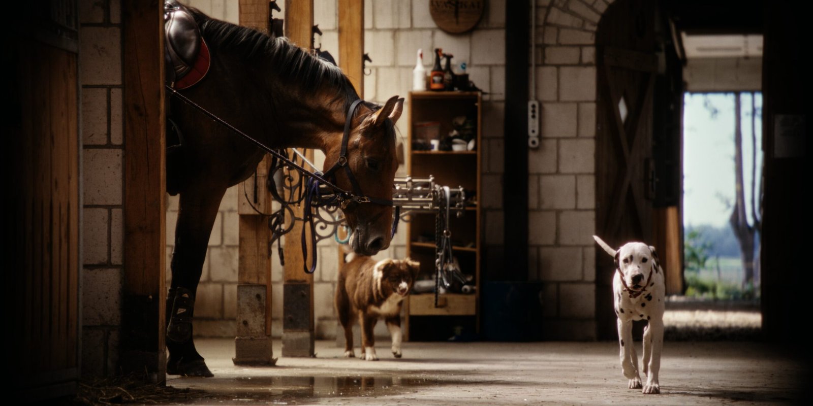Horse in the stable at Gintarinė Pasaga