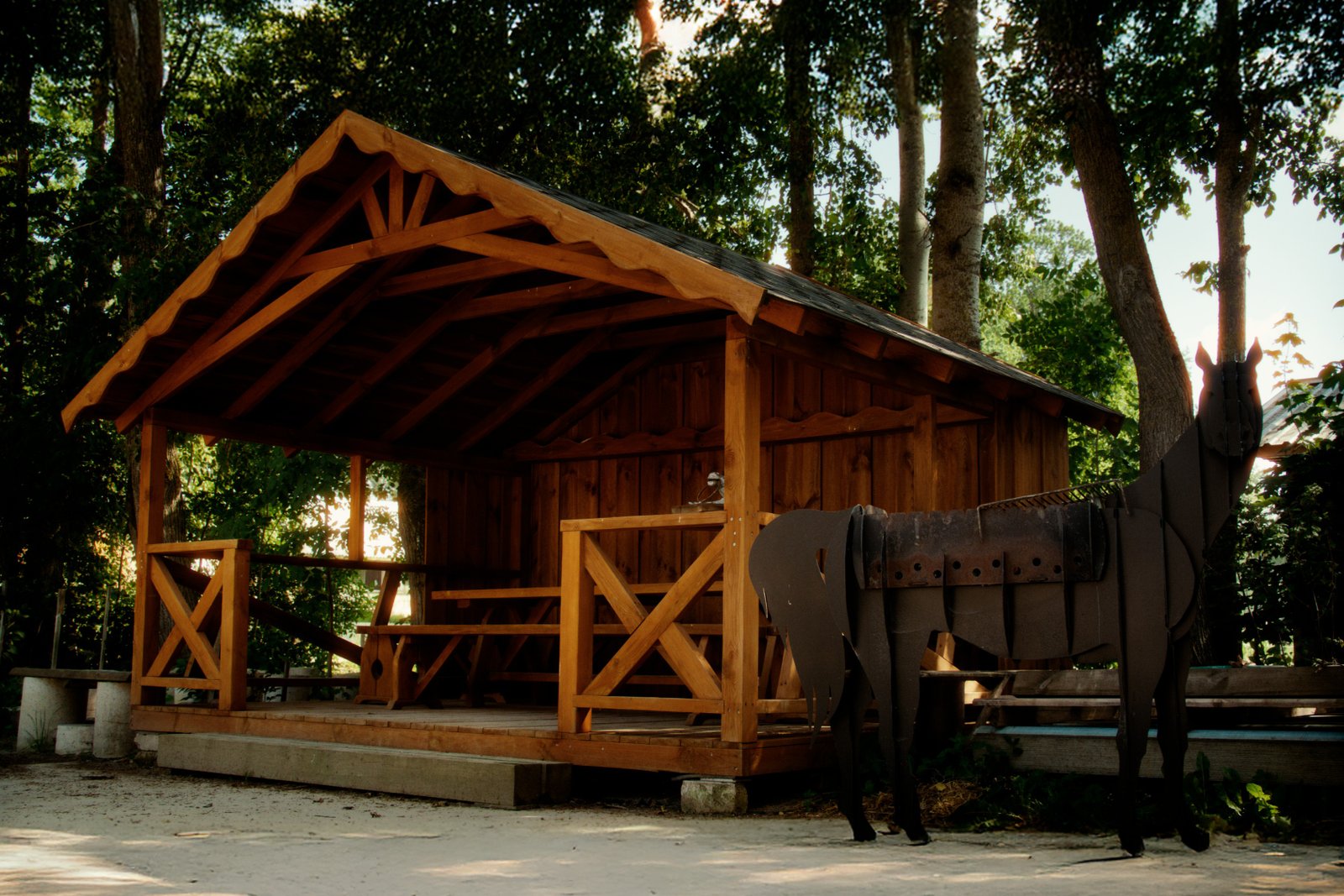 Outdoor event space at Gintarinė Pasaga